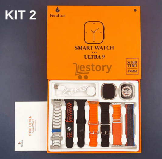 Kit Luxuoso De Relógios Unissex Ultra9 Em Cores Diversas