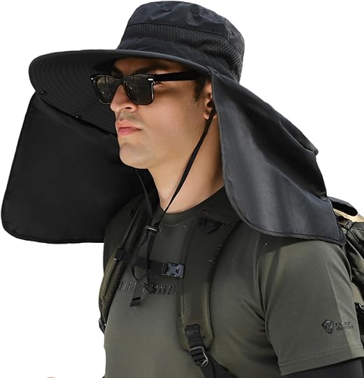 Chapéu Proteção UV Com Cobertura De Pescoço