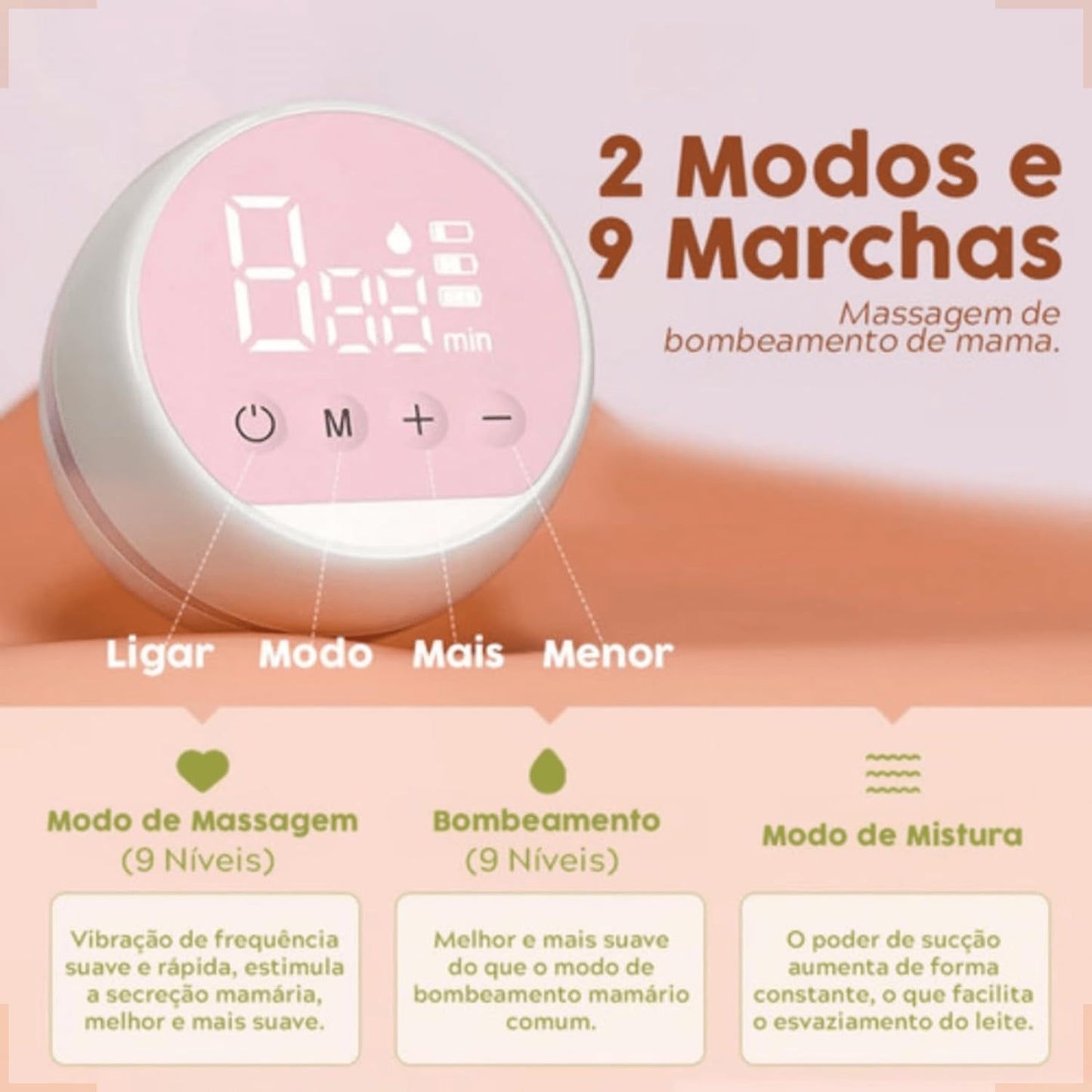 Bomba De Leite Materno Elétrica Com Sucção Natural