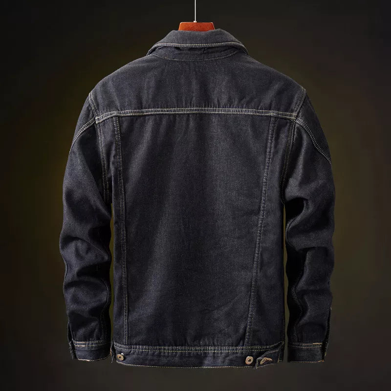 Jaqueta Masculina De Jeans e Veludo Com Foro Resistente