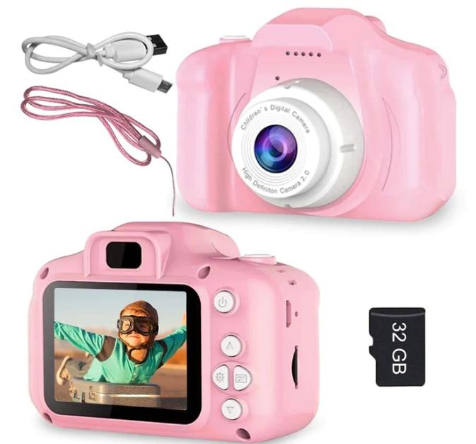 Câmera Digital Infantil Resistente + Cartão 32G